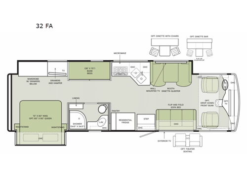 Open Road Allegro 32 FA Floorplan Image