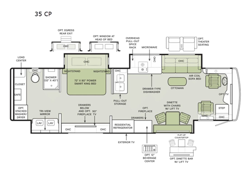 Allegro Bus 35 CP Floorplan Image