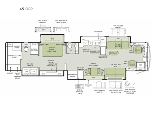 Allegro Bus 45 OPP Floorplan Image