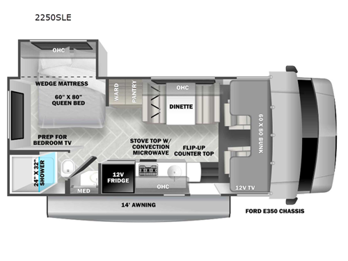 Sunseeker LE 2250SLE Ford Floorplan