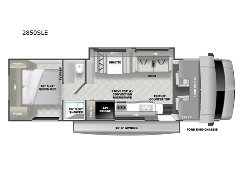 Sunseeker LE 2850SLE Ford Floorplan