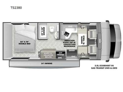 Sunseeker TS TS2380 Floorplan