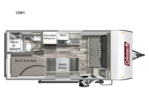 Coleman Lantern LT Series 18BH Floorplan