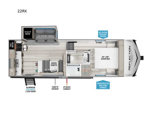 Reflection 100 Series 22RK Floorplan Image