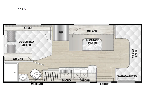 Cross Trail XL 22XG Ford E-350 Floorplan Image