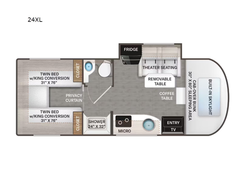 Tiburon Sprinter 24XL Floorplan Image