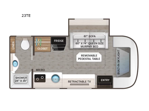 Gemini AWD 23TE Floorplan Image