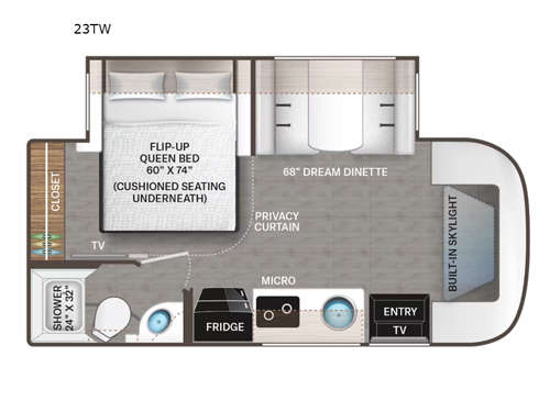 Gemini AWD 23TW Floorplan Image