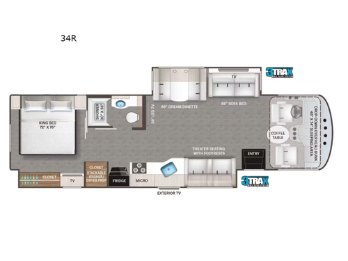 Hurricane 34R Floorplan Image