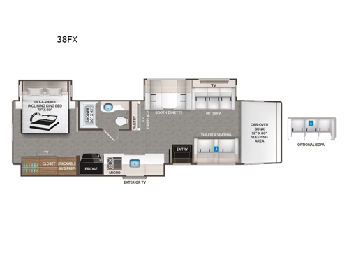 Pasadena 38FX Floorplan Image