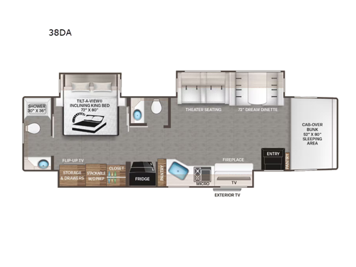 Pasadena 38DA Floorplan Image