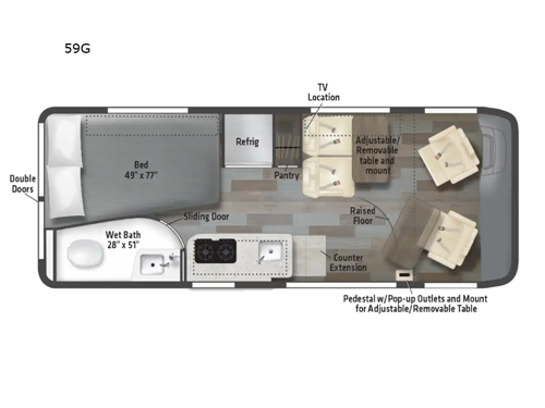 Travato 59G Floorplan Image