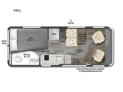 Travato 59GL Floorplan Image