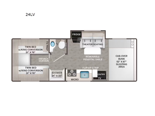 Four Winds Sprinter 24LV Floorplan Image