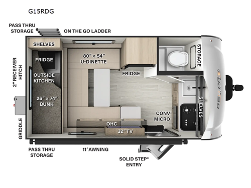 Rockwood GEO Pro G15RDG Floorplan
