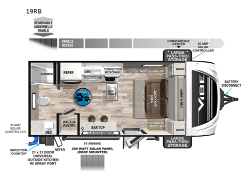 Vibe 19RB Floorplan Image