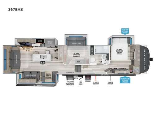 Reflection 367BHS Floorplan Image