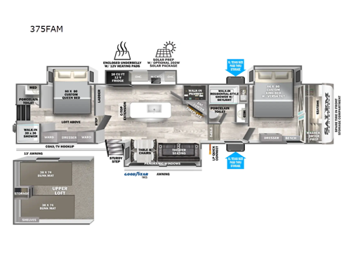 Salem Hemisphere 375FAM Floorplan