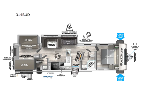 Salem Hemisphere 314BUD Floorplan Image