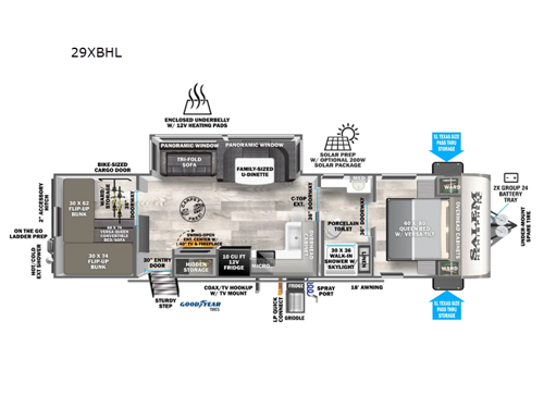 Salem Hemisphere Hyper-Lyte 29XBHL Floorplan