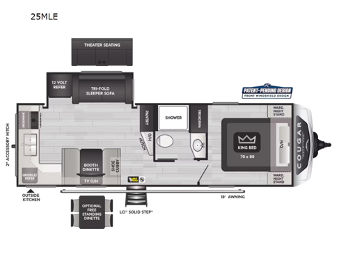 Cougar Half-Ton 25MLE Floorplan