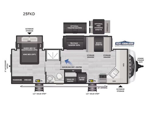 Cougar Half-Ton 25FKD Floorplan Image