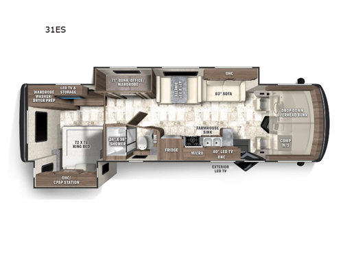 Pursuit 31ES Floorplan Image