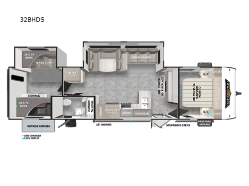 Wildwood 32BHDS Floorplan