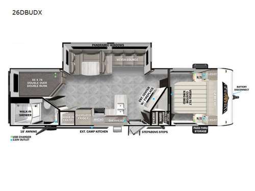 Wildwood 26DBUDX Floorplan