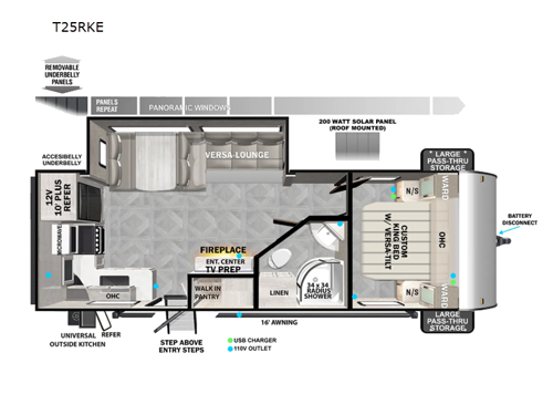 Wildwood T25RKE Floorplan Image