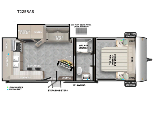 Wildwood T22ERAS Floorplan Image