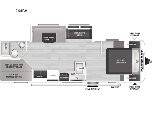 Passport SL 264BH Floorplan
