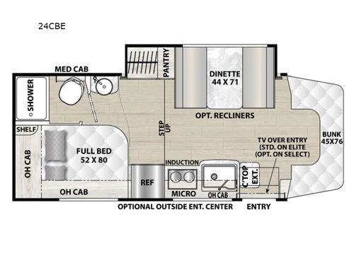 Prism Elite 24CBE Floorplan Image