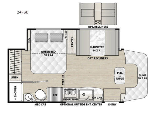 Prism Elite 24FSE Floorplan Image