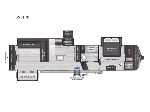 Montana 3531RE Floorplan Image