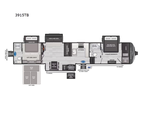 Montana 3915TB Floorplan Image