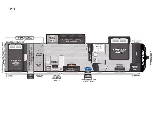 Raptor 351 Floorplan Image