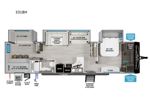 Transcend Xplor 331BH Floorplan