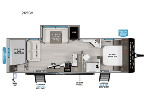 Transcend Xplor 265BH Floorplan Image