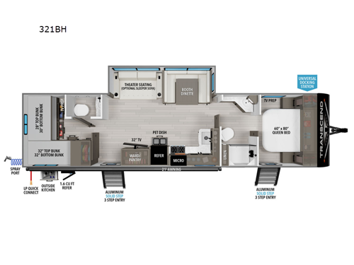 Transcend Xplor 321BH Floorplan Image