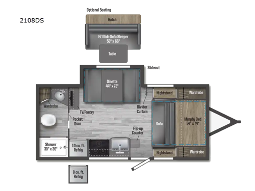 Micro Minnie 2108DS Floorplan Image