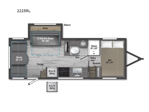 Micro Minnie 2225RL Floorplan Image