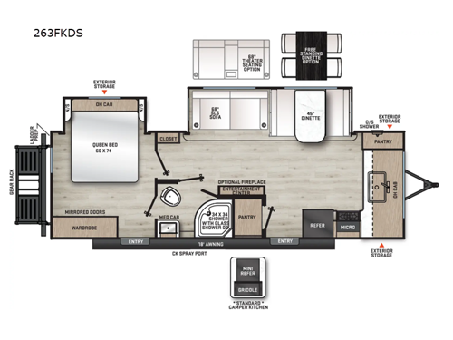 Catalina Legacy Edition 263FKDS Floorplan