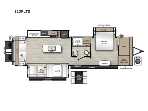 Catalina Legacy Edition 313RLTS Floorplan