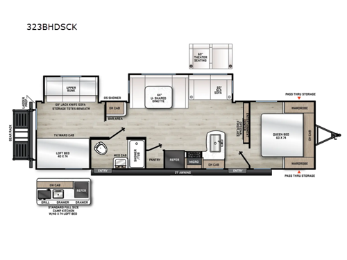 Catalina Legacy Edition 323BHDSCK Floorplan