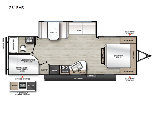 Catalina Summit Series 8 261BHS Floorplan