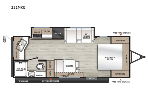 Catalina Summit Series 8 221MKE Floorplan