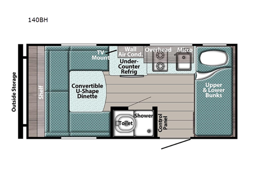 Trail Boss 140BH Floorplan