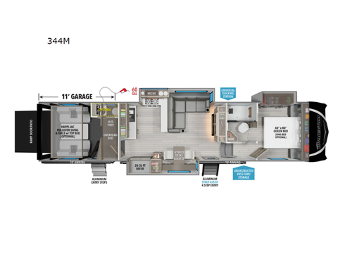 Momentum M-Class 344M Floorplan Image