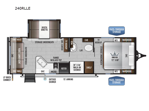 Della Terra LE 240RLLE Floorplan Image